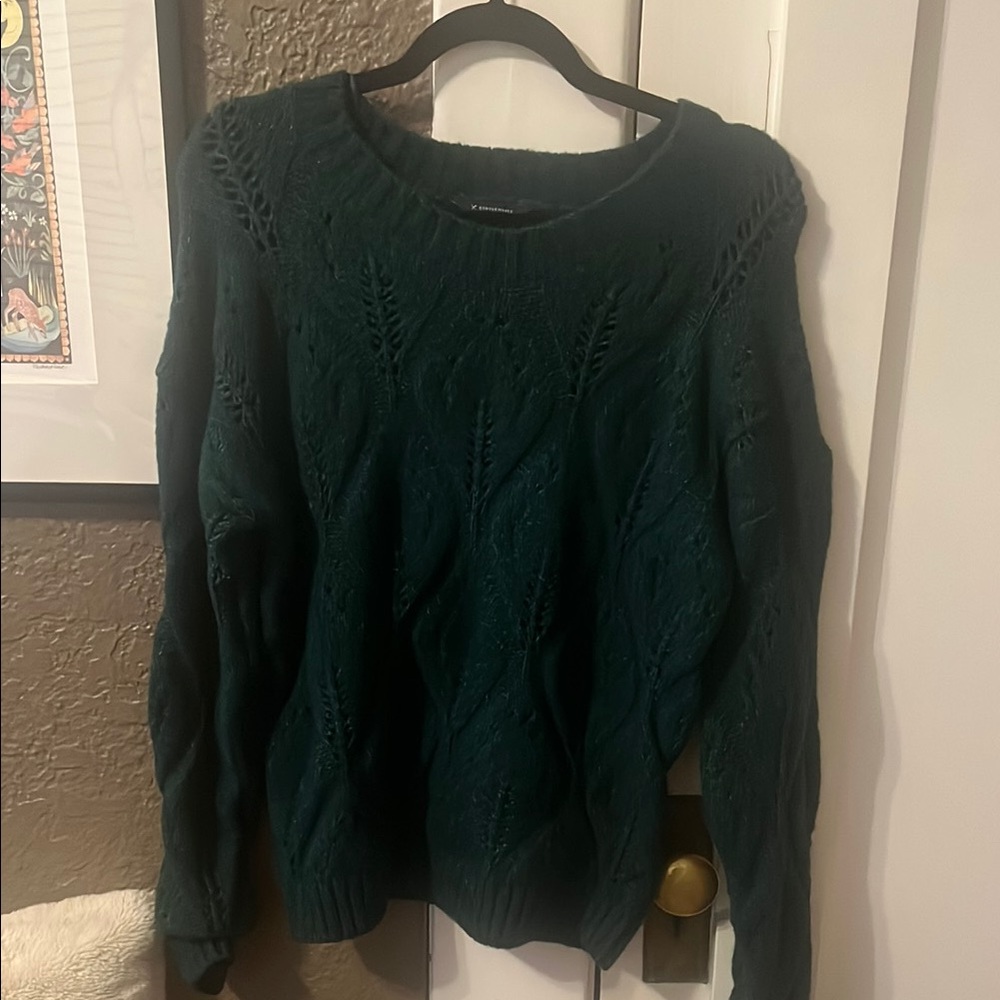 Denver Hayes Dark Green Crew Neck Sweater